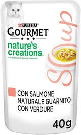 Crystal Delicate Suppenfond for die Katze, mit natürlichem Lachs, garniert med Gemüse, 40 g, 32 Stück