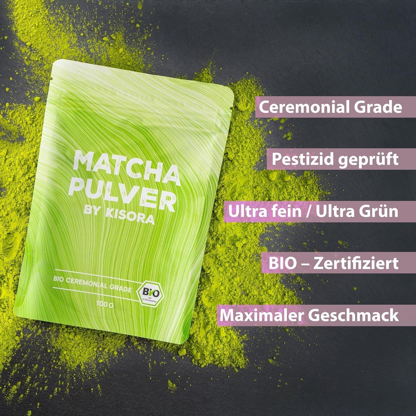 Ceremoniel Matcha BIO kvalitet 100G grøn te 100% økologisk grøn te Matcha pulver
