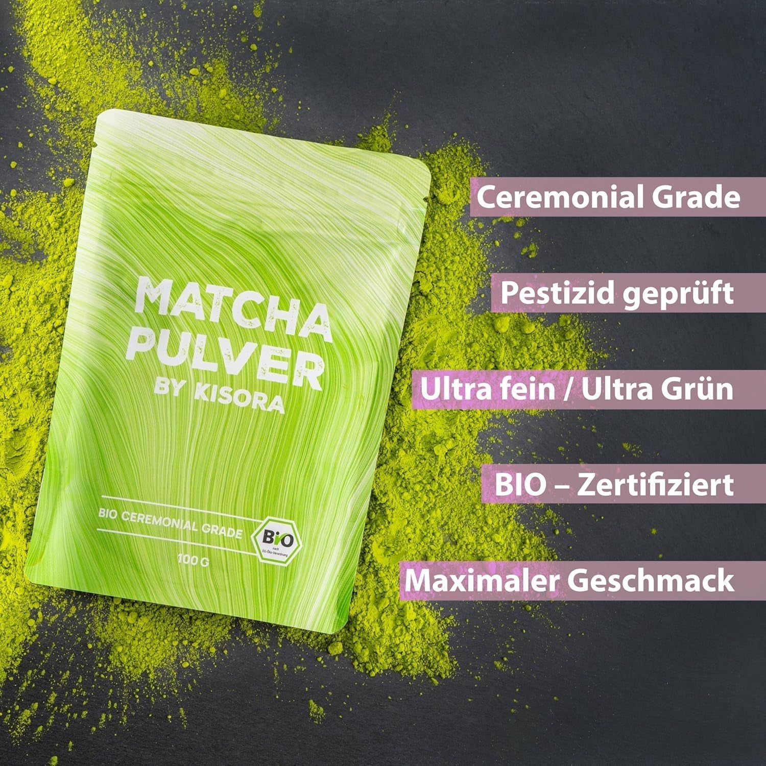 Ceremoniel Matcha BIO kvalitet 100G grøn te 100% økologisk grøn te Matcha pulver
