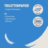By Amazon Toiletpapir, 3 lag, 10 ruller (10 ruller, 1-pak) 200 ark pr. rulle, Fsc certificeret