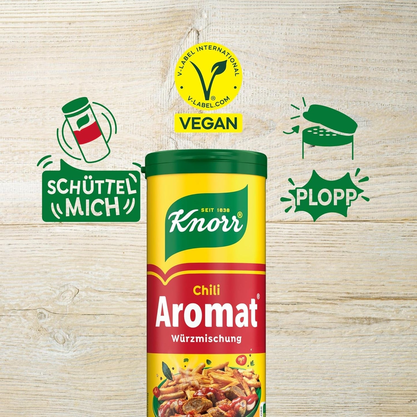 Knorr Würzmischung Chili Smag til hurtige retter til at krydre og krydre kartofler, pasta, grøntsager med mere 90 g