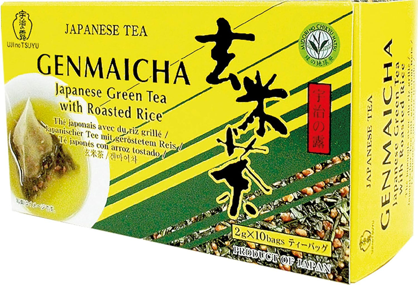 Grøn te med rundristede ris, Genmaicha (1 x 20 g - 10 poser á 2 g hver)