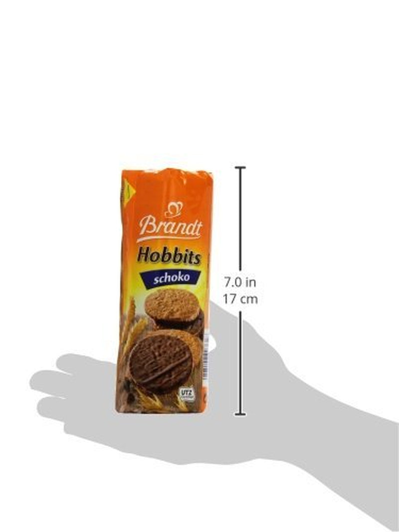 Brandt Hobbits Chokolade 265g Pakke - Sprød Fuldkorns Chokolade Havregrynskiks - Sprød dej til hele familien - i praktisk kikserulle