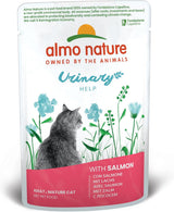 almo nature Funktionel urinvejshjælp - Vådfoder til voksne katte med laks - Understøtter urinvejens sundhed - 30 poser á 70 g hver