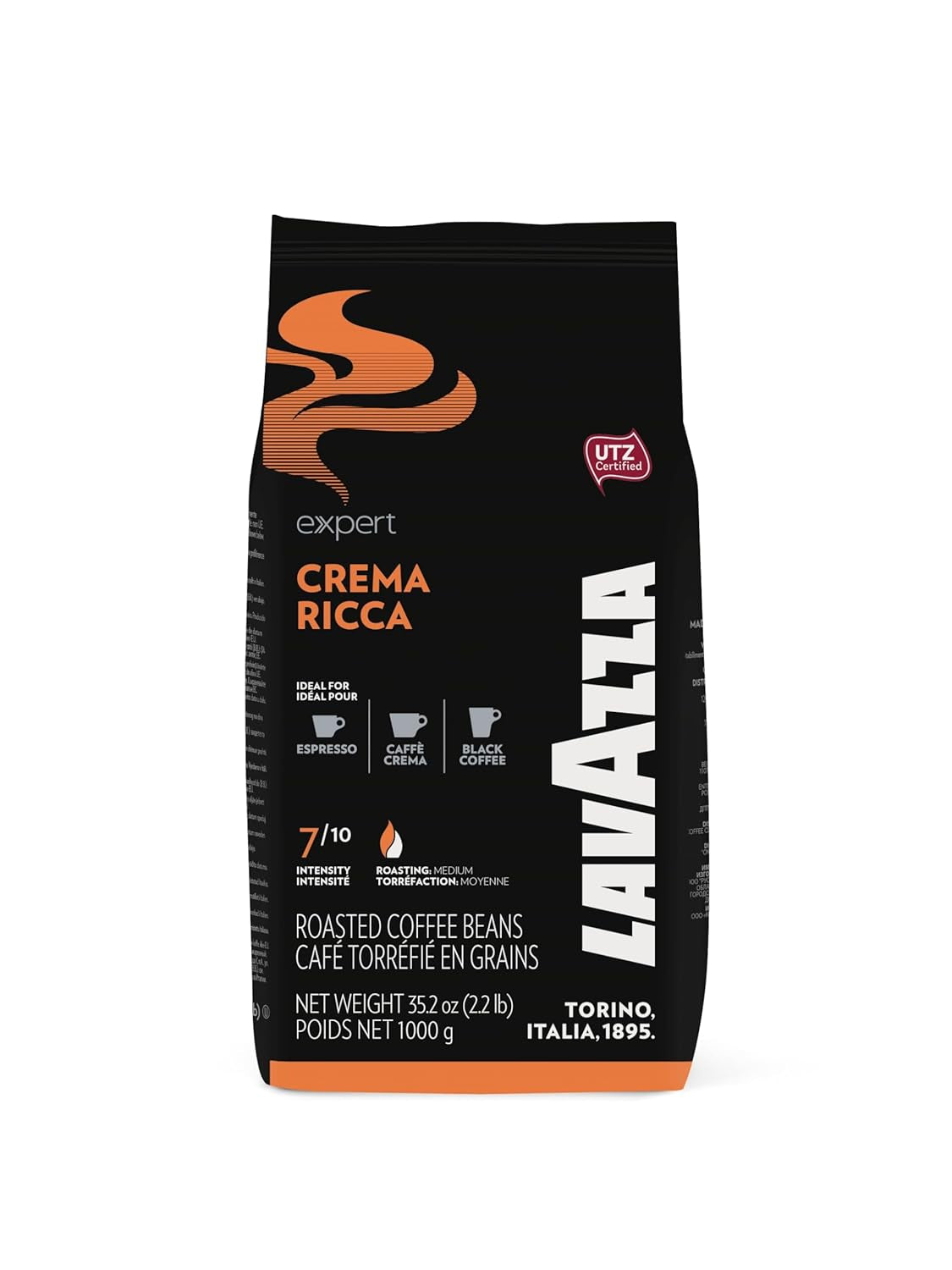 Lavazza Expert Plus Crema Ricca Espresso - 6 hele kaffebønner x 1 kg