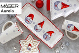 MÄSER 931974 Serie Aurela Weihnachtsteller 3er Set, 3 Weihnachtsgeschirr Teller as Plätzchenteller, Stollenplatte, Gebäckteller, Keksteller, Weihnachtsservice Geschirrset Weihnachten, Steingut