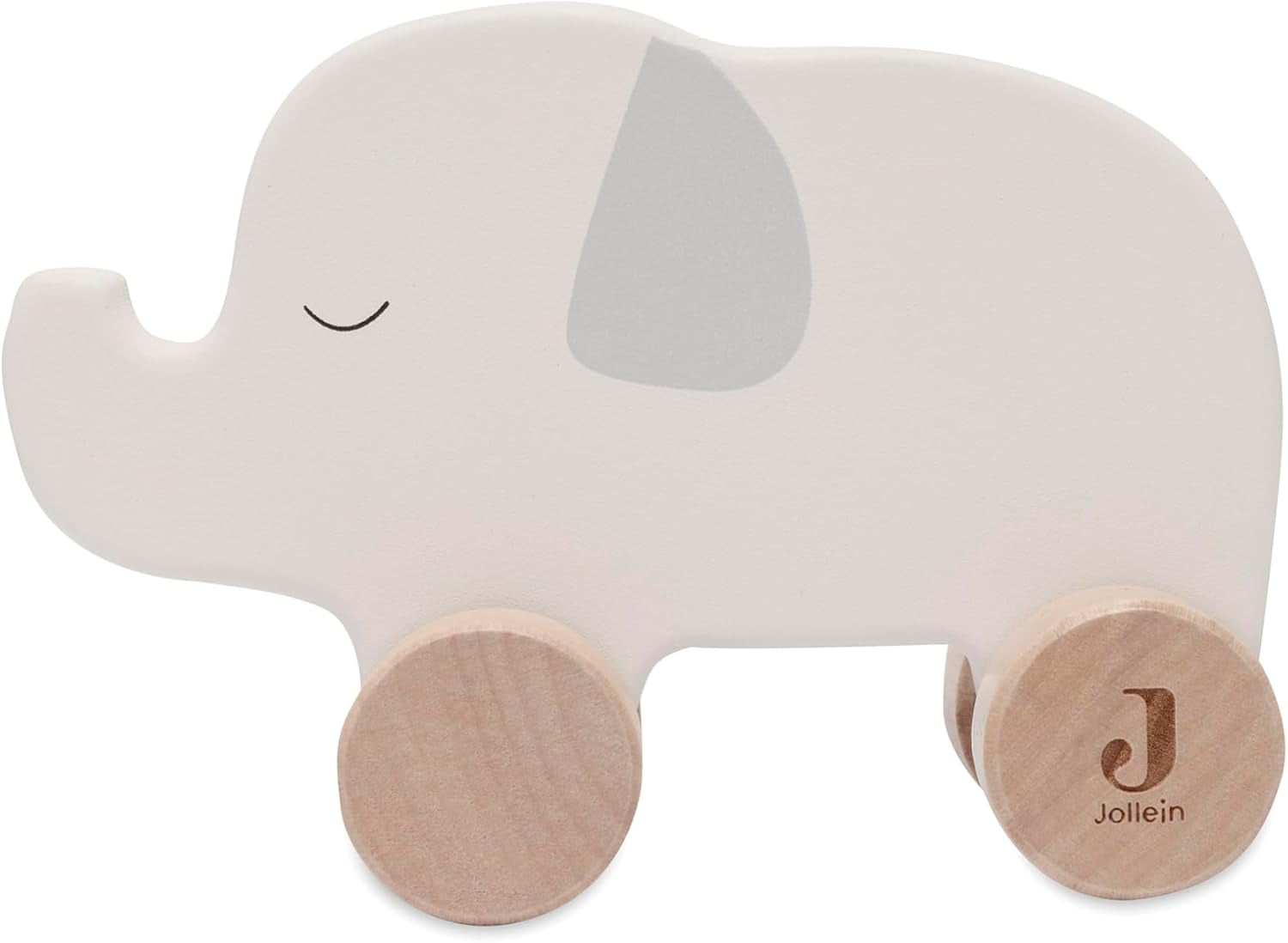 Jollein 112-001-67090 Trælegetøj på hjul, grønt Legetøj Bebe Naty Shop Elefant