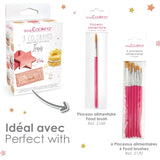 Scrapcooking - Sæt med 3 metallisk madfarve - Madfarve: guld, rosaguld og rubin - spiselig madfarve til bagning, kager, småkager, kager, chokolade - 4019
