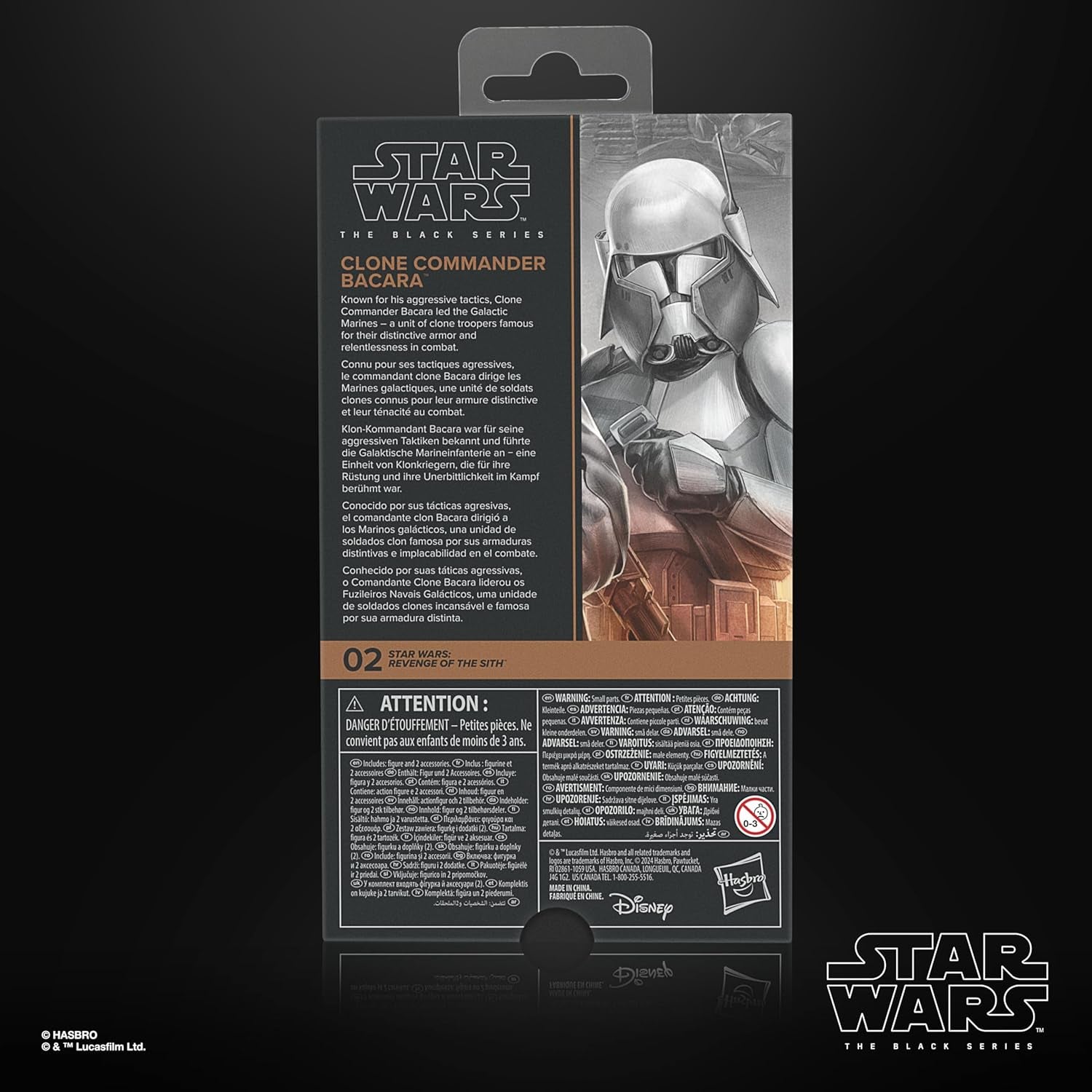 Star Wars Black Series Clone Commander Bacara, Star Wars: Ahsoka Premium samlerfigur (15 cm) Actionfigurer Naty Shop