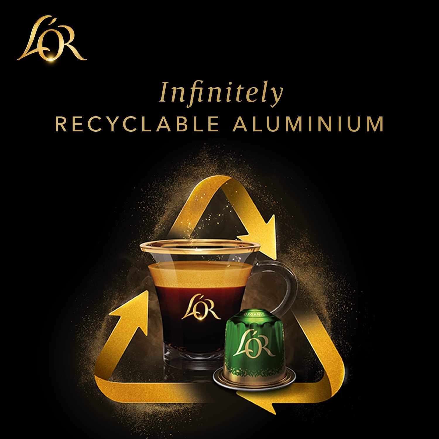 L'OR Barista Kaffeekapseln Ristretto, eksklusivt til L'OR Barista Maschinen, 5er Pack, 5 x 10 Kapseln