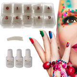 Sun Garden Nails Tipbox 500 Tips Inkl. 3 Tips Lim Tips Negle Tips Lim - modellering af negle