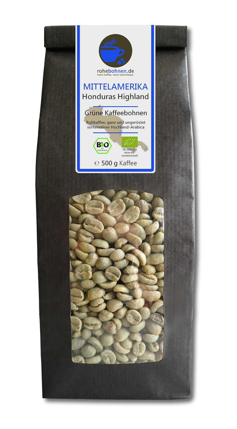Bio Rohkaffee - Grüner Hochland Kaffee Honduras Highland (grüne Kaffeebohnen 500g) - GMP certificering