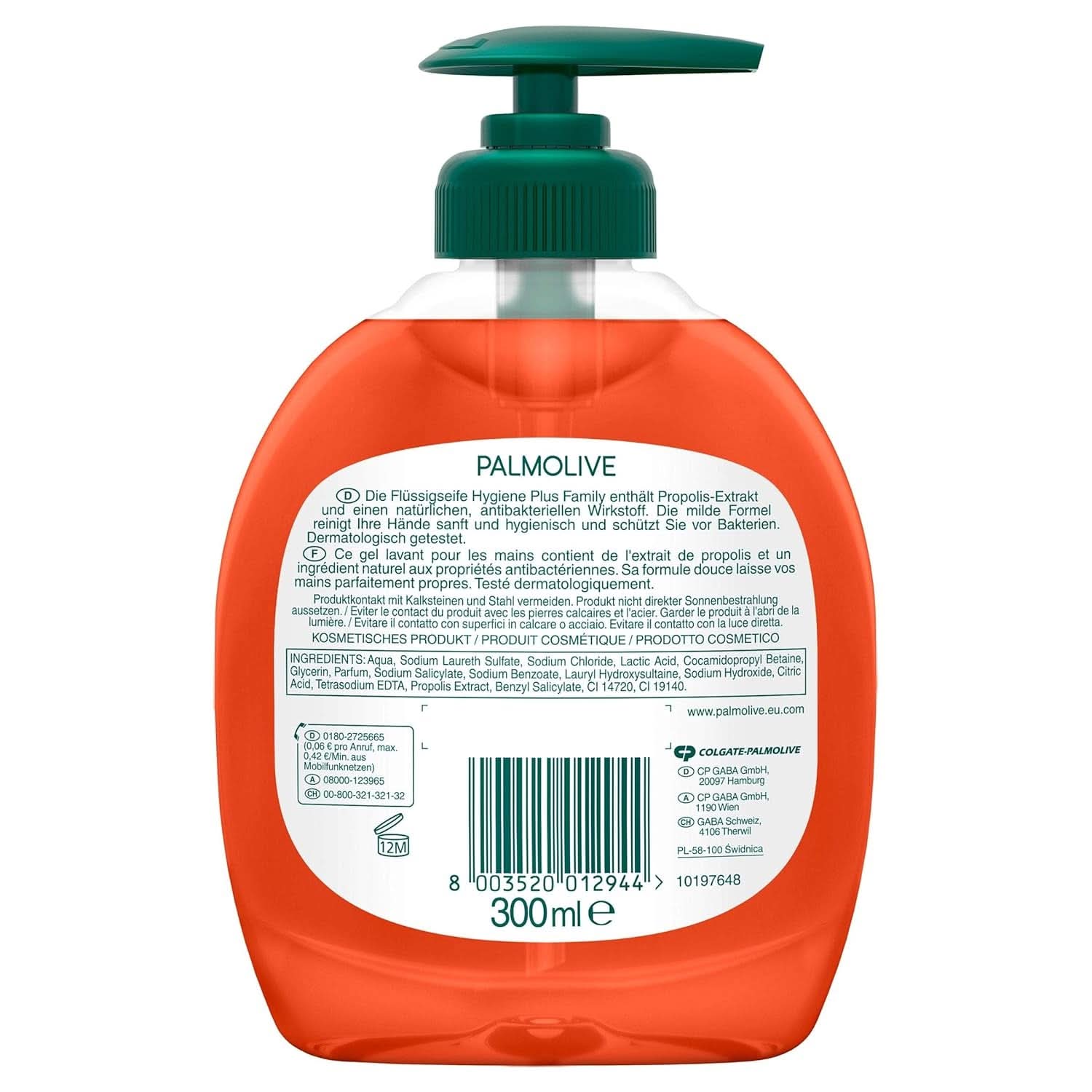 Palmolive, flydende sæbe til delikat håndrensning, sæt 6 x 300 ml Brusebad og bad Naty Shop