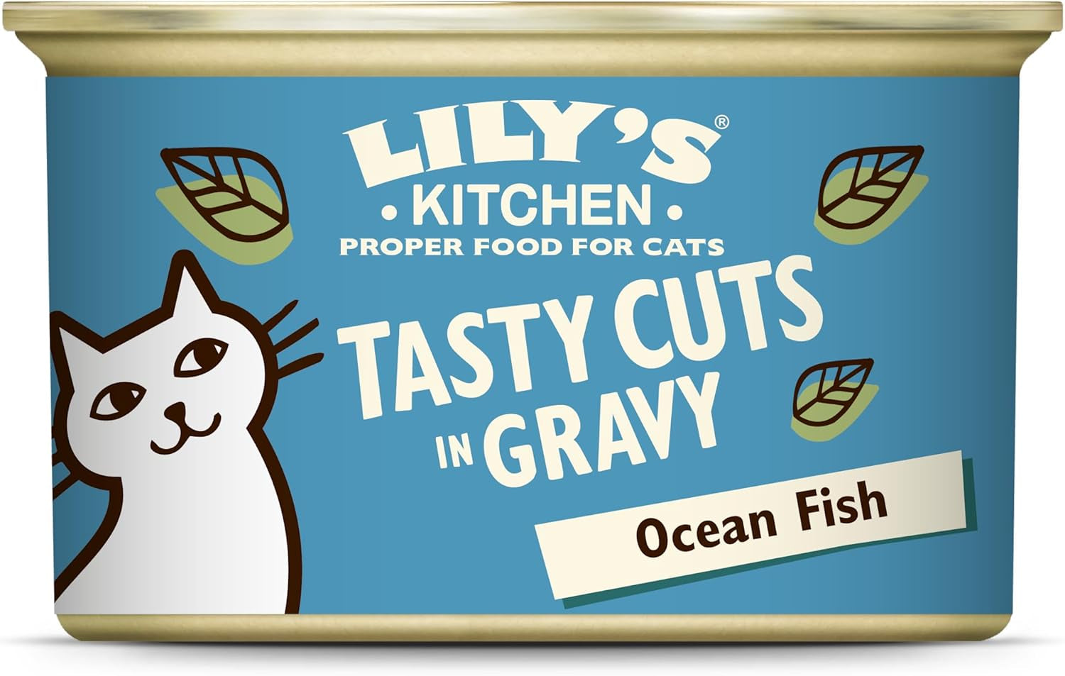 Lily's Kitchen Fish Tasty Cuts Våd kattefoder - Pakke med 24 (24 x 85 g) Lækre fiskestykker i sauce til katte