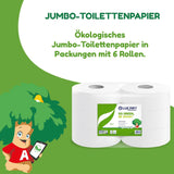 Jumbo Eco toiletpapirruller, 2-lags, håndvaskecreme med rensende, fugtgivende og udglattende formel - blomsterduft - 5L, 6 stykker (1-pakke)