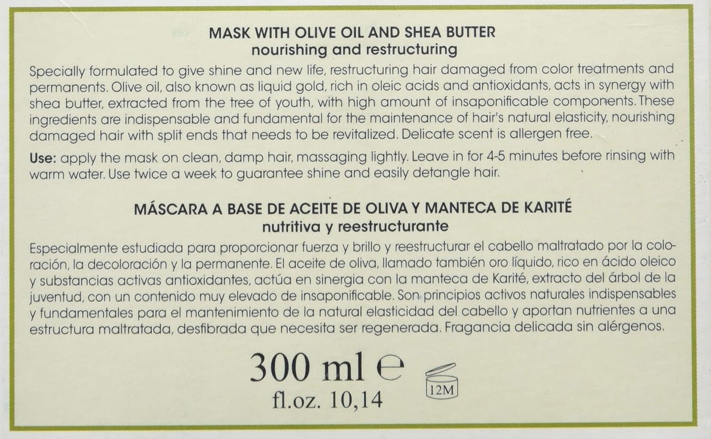 Oliva olie ansigtsmaske - 300 ml Naty Shop hårmaske