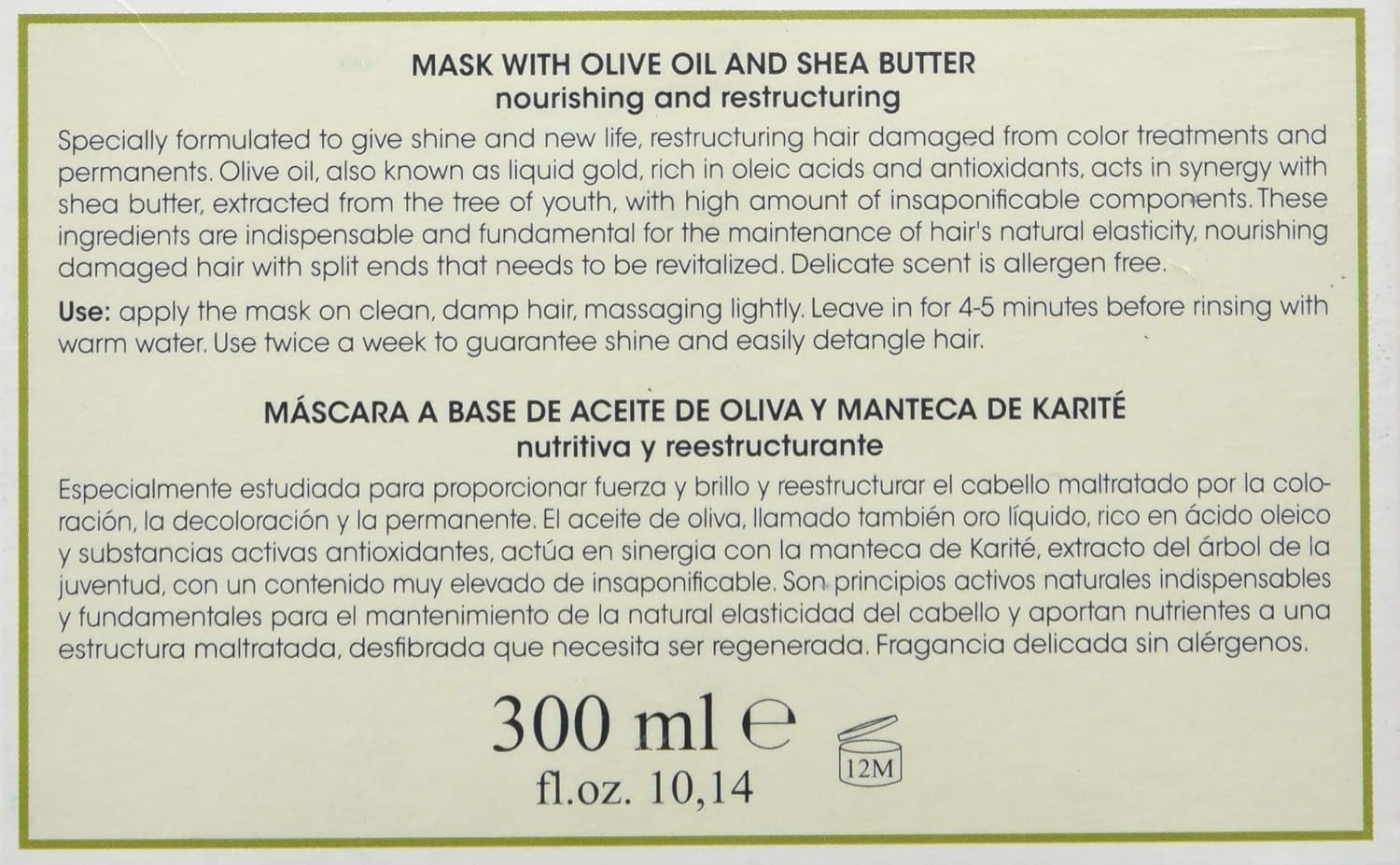 Oliva olie ansigtsmaske - 300 ml Naty Shop hårmaske