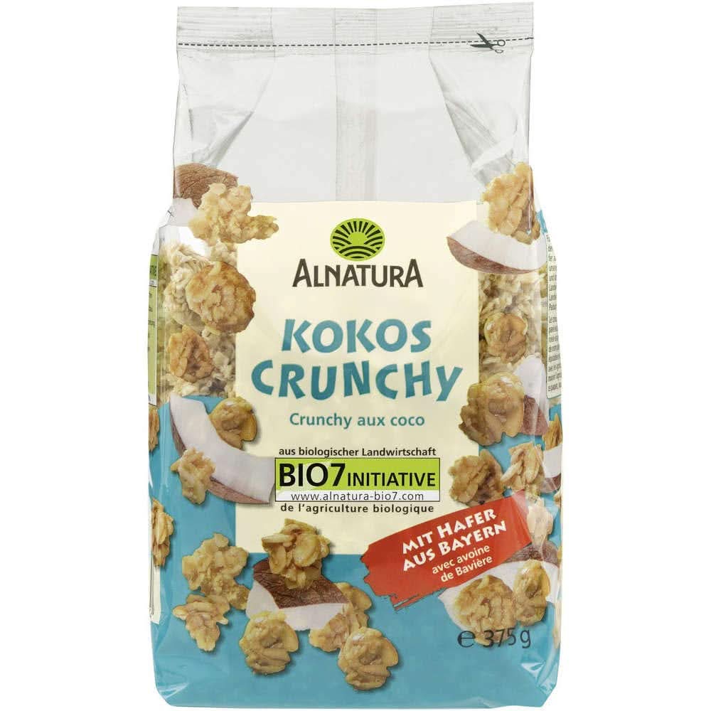 Økologisk müsli crunchy med kokos, 375 gram Cereale Naty Shop
