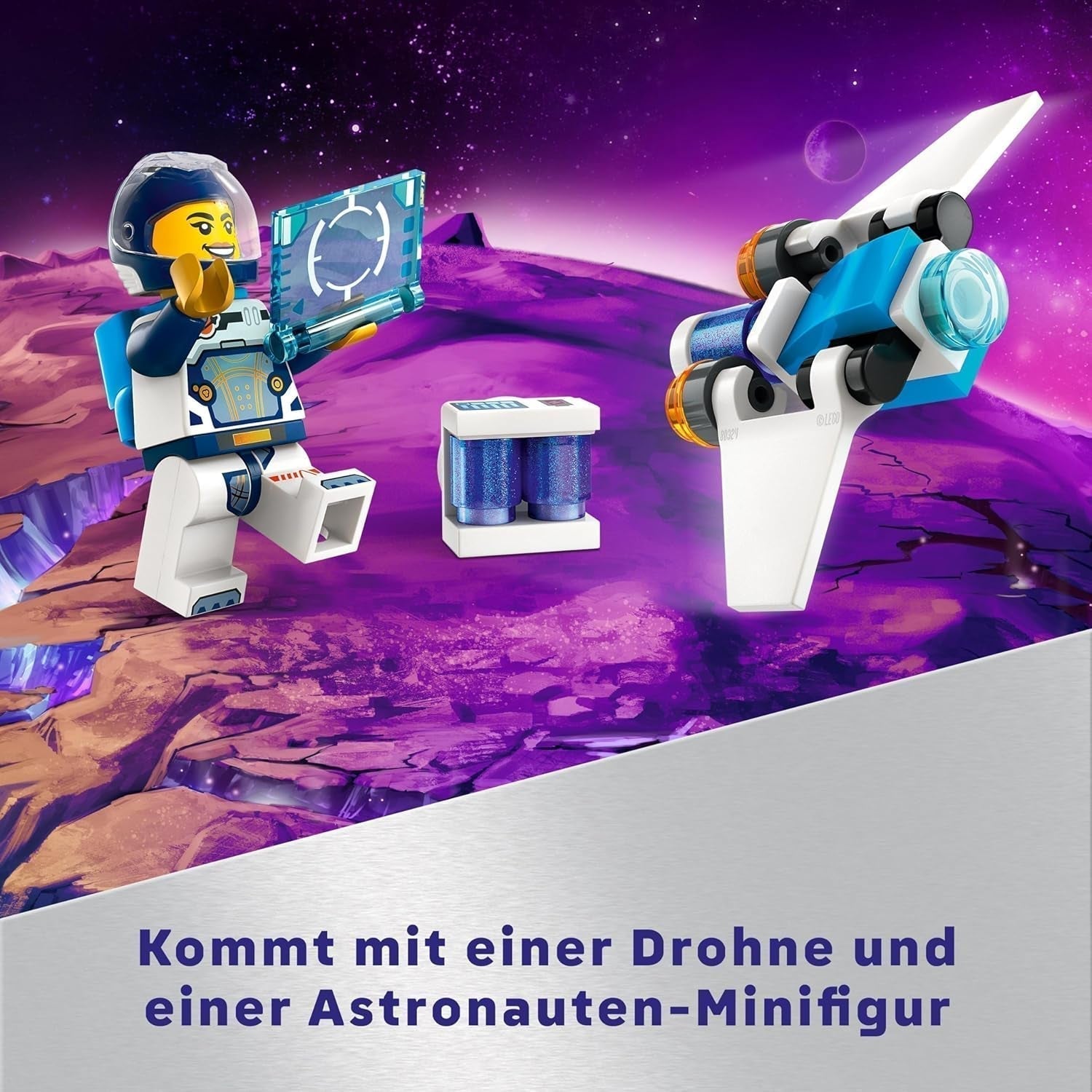 LEGO City Spaceship, rumfærge rumlegetøj til børn at bygge, drenge og piger fra 6 år, sæt med astronautfigur 60430 Byggesæt Besuche den LEGO-Store