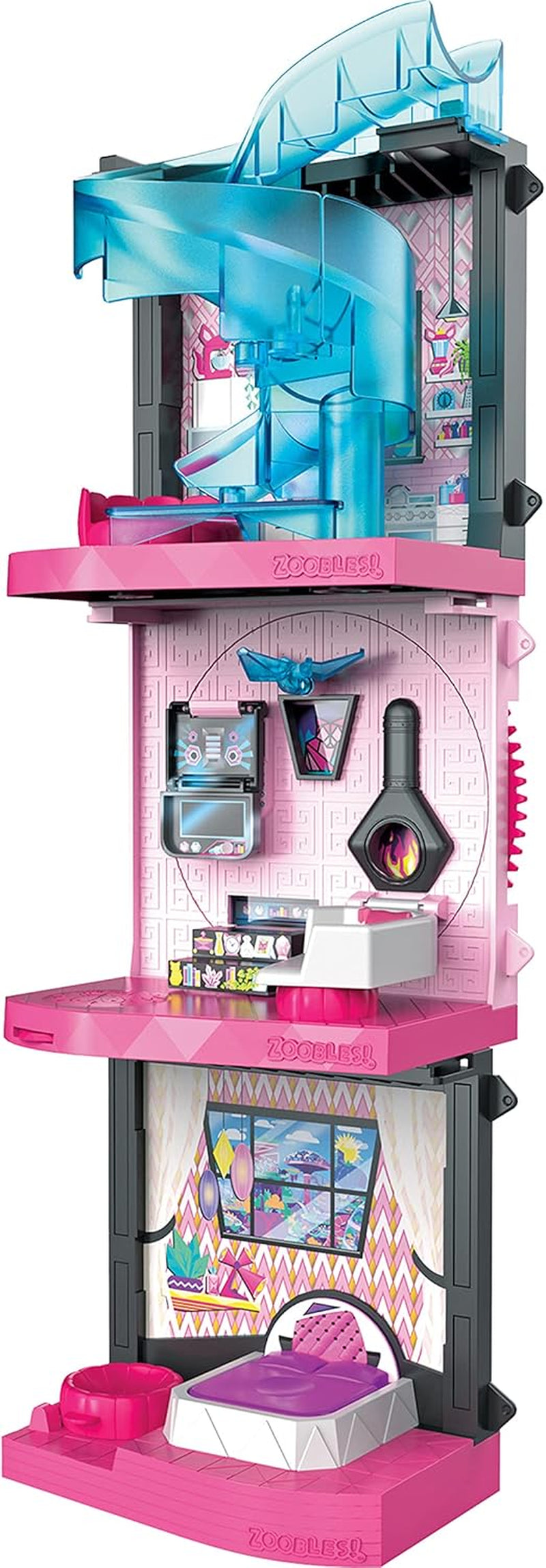 Zoobles Magic Mansion Transformerbart 6-værelses drømmehus, rutsjebane og tilbehør