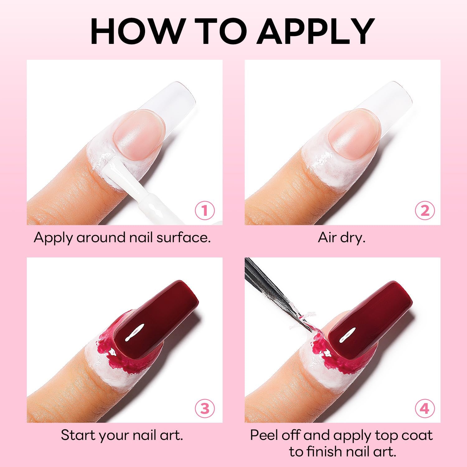 AIMEILI Latex Peel off Tape Nagelleck Korrektor Hautschutz Fingerschutz Für Nail Art Palisade Geruchlos Weiß 15Ml