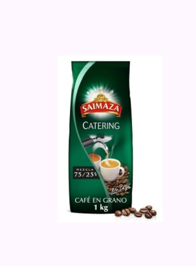 Kaffebønner til catering, premium blanding af kaffebønner 75/25, 1 kg pakke, til catering og bulkforbrugere. PAKKE MED 2