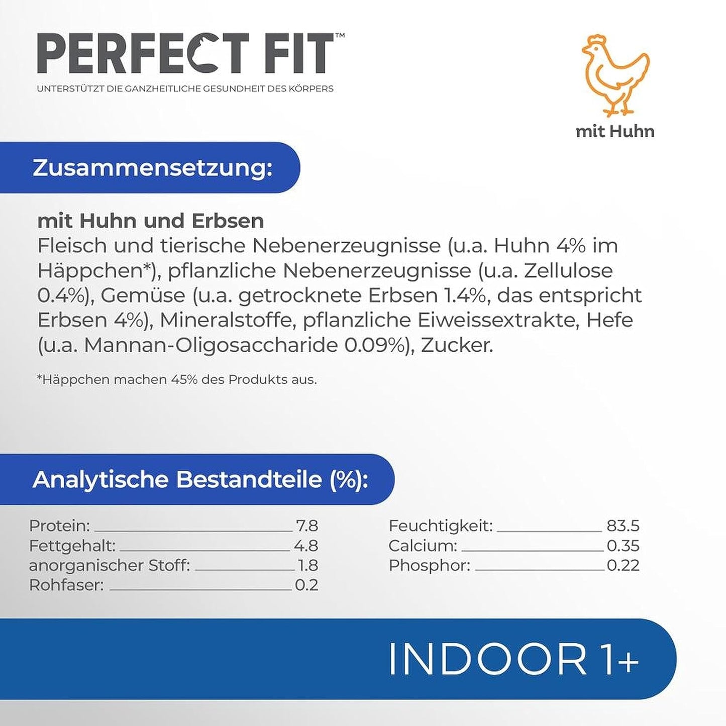 PERFECT FIT™ poser til katte, indendørs, med kylling, 12 x 85 g