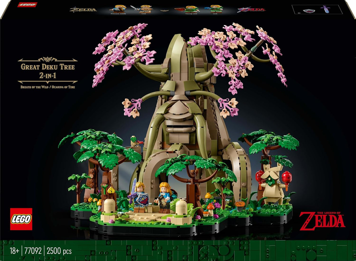 LEGO The Legend of Zelda Deku Tree 2-I-1 - samlerstykke med prinsesse Zelda og 3 Link minifigurer - byggesæt til voksne og gaveidé til videospilsfans - 77092 Byggesæt Besuche den LEGO-Store