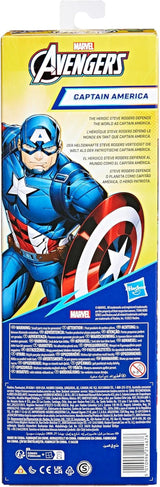 Marvel Avengers Titan Hero Series Blast Gear Captain America Action Figur 30 cm stort legetøj til 4+ år Blå Action Figurer Naty Shop