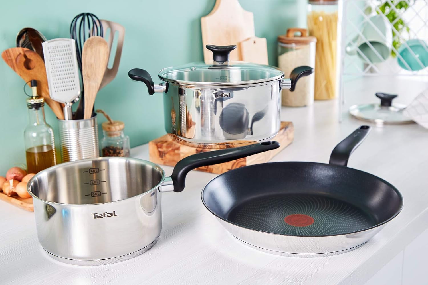 Tefal Hovedpande 20 cm, rustfrit stål Med non-stick belægning Naty Shop Gryder og pander