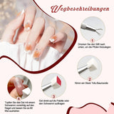 KASURE 300 Stück Nail Art Schwamm, Metall Mit Greifer Nagel Pinsel, Nageldesign Tilbehør Für Nail Art, Schwammpinsel Für Farbverlaufs-Nageldesign