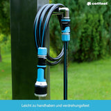 CELLFAST Haveslange 6-lags vandslange Dobbelt flettet stof vandingsslange UV-bestandig anti-alge fleksibel slange 32 bar 1 tommer 25 meter hobby