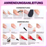 Falske neglesæt - 240 stk. Korte firkantede negle Blød Gel Model Nøgen Hvid Gradient Falsk Naturlig lim på falske negle til kvinder gør det selv (Nøgen gradient, 240X)