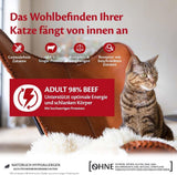 Wellness CORE 98% 12 x 85g, Oksekød - Vådfoder til katte, tyk paté, kornfri, naturlig, hypoallergen, højt proteinindhold, højt indhold af kød