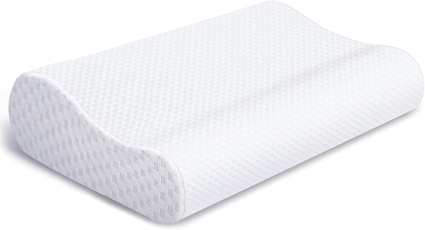 Findigit Health Pude, Memory Foam Pude, Ortopædisk nakkestøttepude til side- og rygsover, Ergonomisk cervikal rygsøjlepude (60 X 35 X 11/9 cm) Cervikal ortopædiske puder Naty Shop