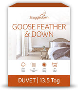 Snuggledown Freshwash Allergy Dyne, 13,5 Tog Vintervarm, Bomuld, Hvid, Enkeltseng Naty Shop Super King 13,5 Tog Dyner