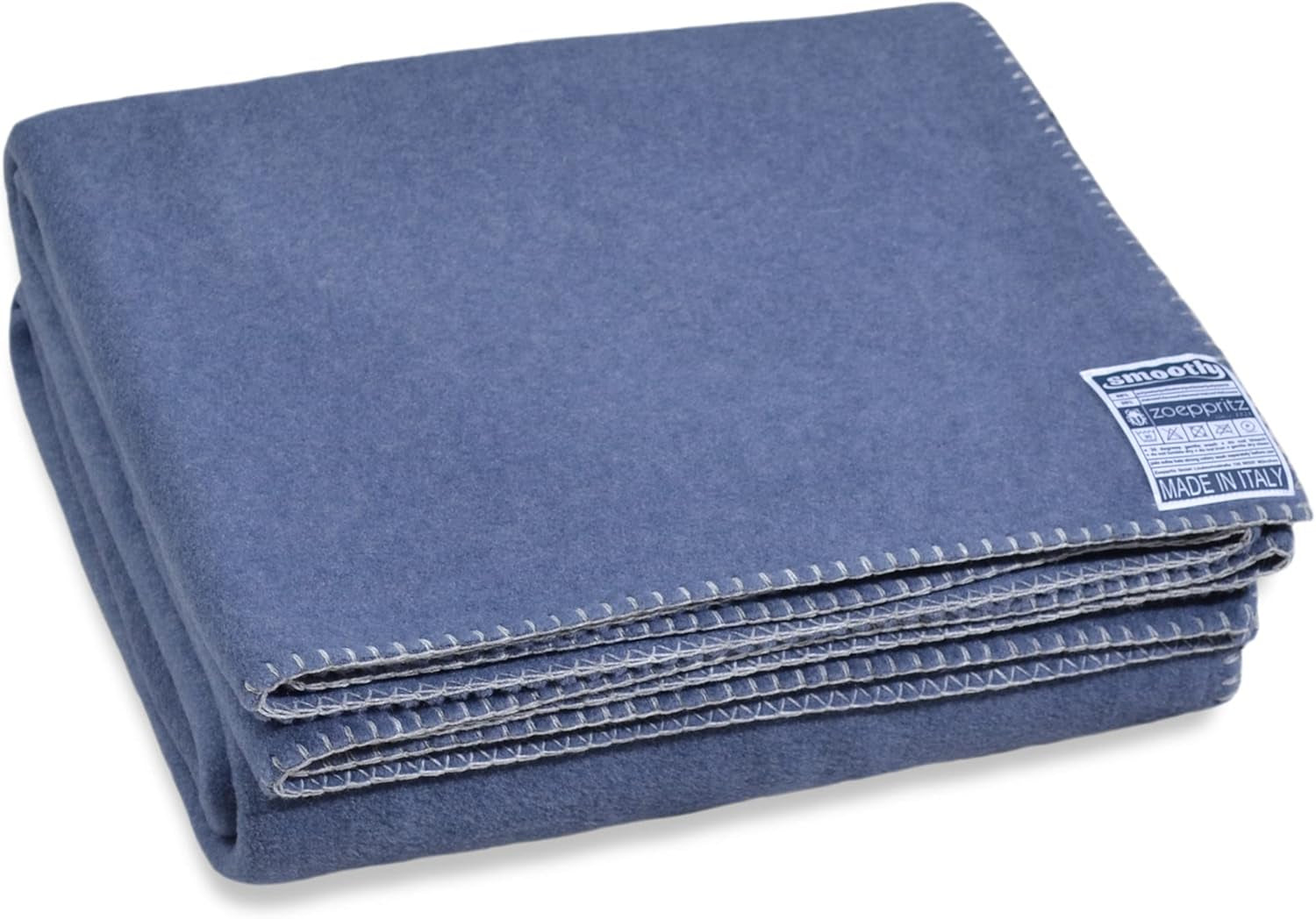Zoepritz siden 1828 Glat fleece tæppe - Fluffy komfortabelt polar fleece tæppe - Vegansk - 140X190Cm - 010 Off-White, 010 Offwhite Zoepritz Siden 1828 540 Indigo 140X190Cm