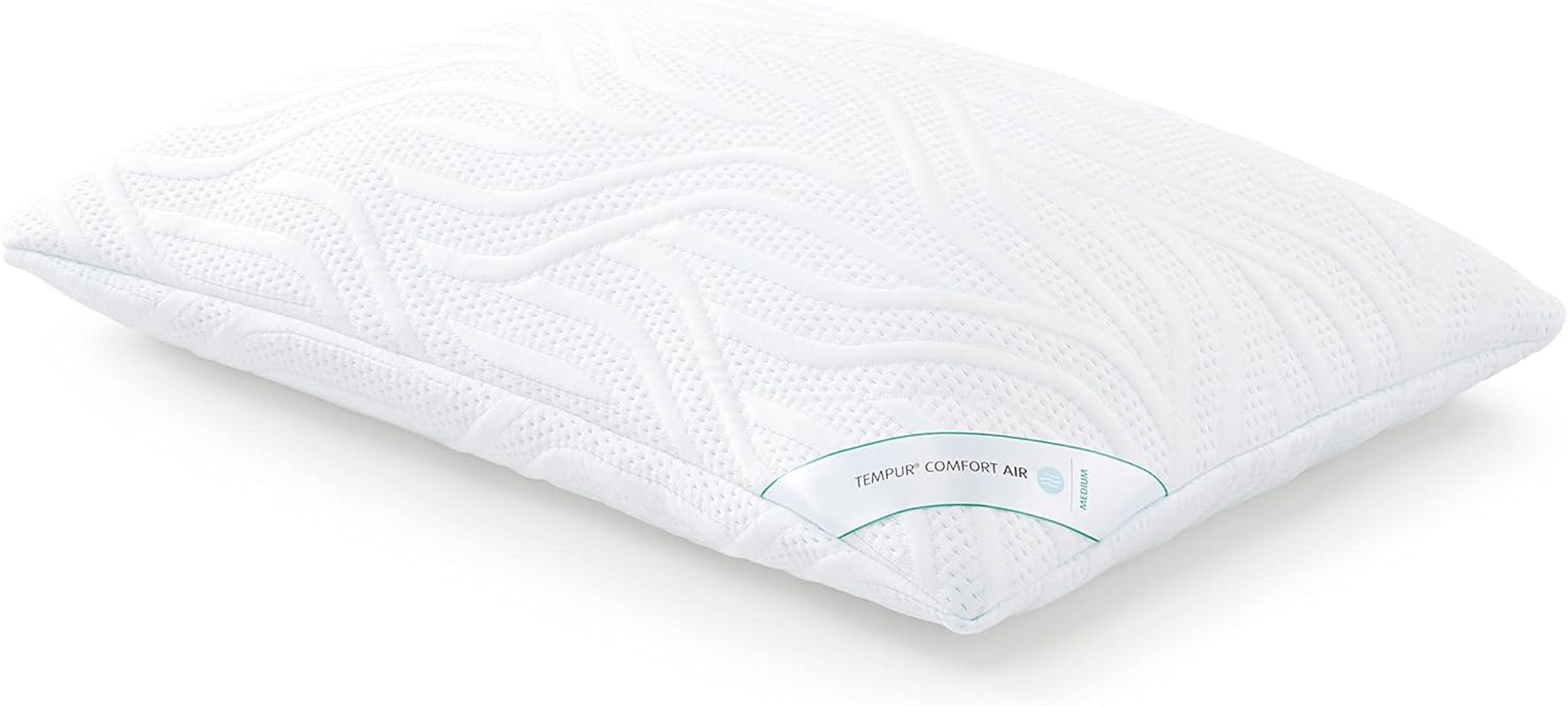 TEMPUR Comfort Air Medium sovepude, Åndbar pude til enhver soveposition, OEKO-TEX MADE i GRØN, medium fasthed, 40 X 80 Cm Naty Shop Standardpuder Medium