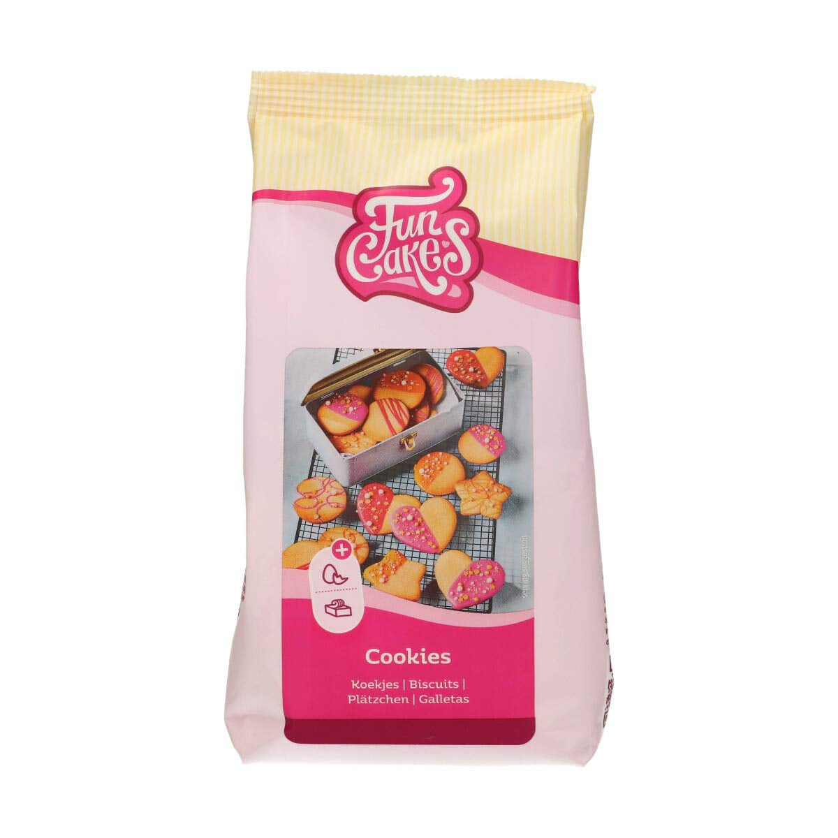 Funcakes Mix Für Kekse: Einfach Zu Berübenende, Knusprige Und Knusprige Kekse, Perfekt Zum Dekorieren Mit Fondant- Oder Royal Icing, Auch Als Tortenkruste Geeignet, Halal., 1 Kg Blanding til bagning og madlavning Naty Shop 500 G (1Er Pack) Butter