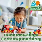 LEGO 10941 DUPLO Disney Mickey og Minnie fødselsdagstog, legetøjstog med kage og balloner, gave til børn 2 år og ældre Byggesæt Besuche den LEGO-Store