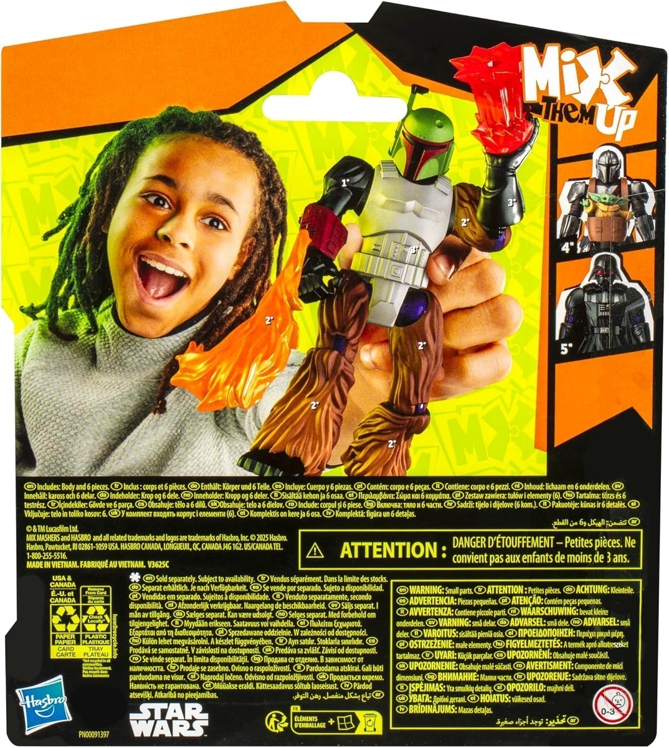 Star Wars Mixmashers Boba Fett, der kan tilpasses Mix-and-Match Actionfigurer og tilbehør Actionfigurer Naty Shop