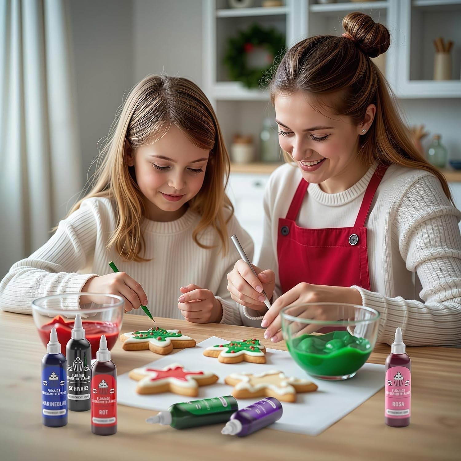 Rød madfarve 120 ml, højkoncentreret og sukkerfri flydende madfarve til bagning, kager, makroner, glasur, fondant, småkager, donuts