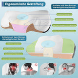 IDEA Nakkesmertepude Ortopædisk pude Lavet af Memory Foam Pude Ergonomisk nakkepude for optimal støtte Anti-snorkepude til side, ryg og mave Sove Cervikal ortopædiske puder Naty Shop