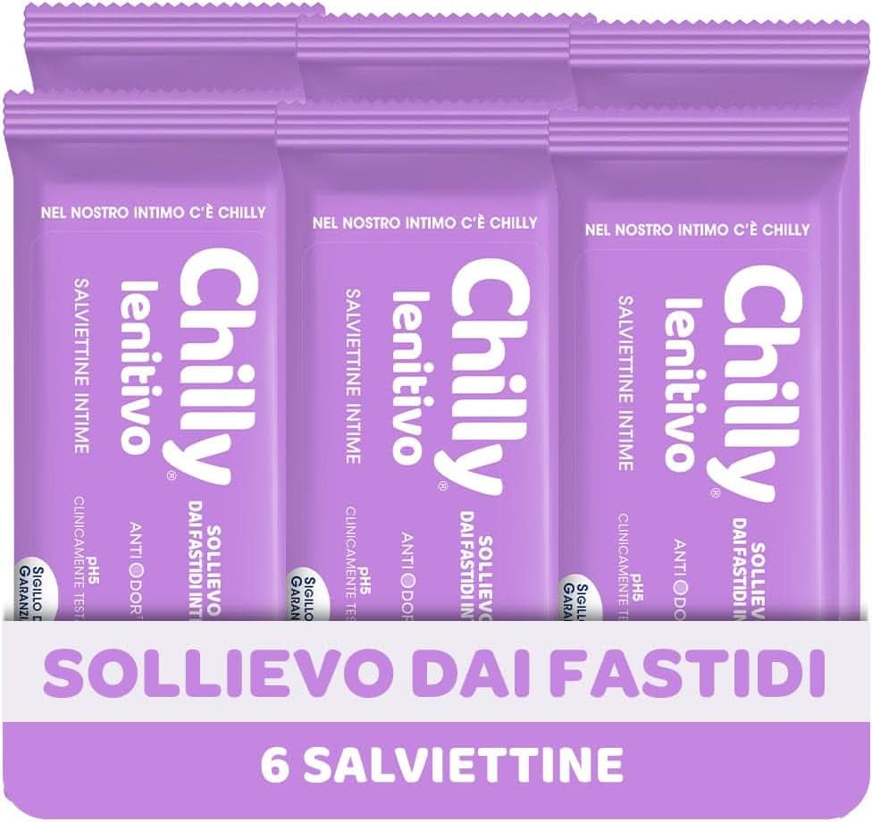 Chilly Lenitivo - beroligende renseservietter, 6-pak babyvådservietter Naty Shop