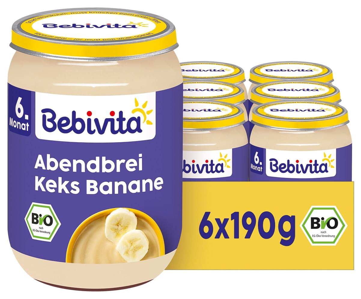 Aftengrød med kiks og bananer, 190g, pakke med 6 (6x190g)