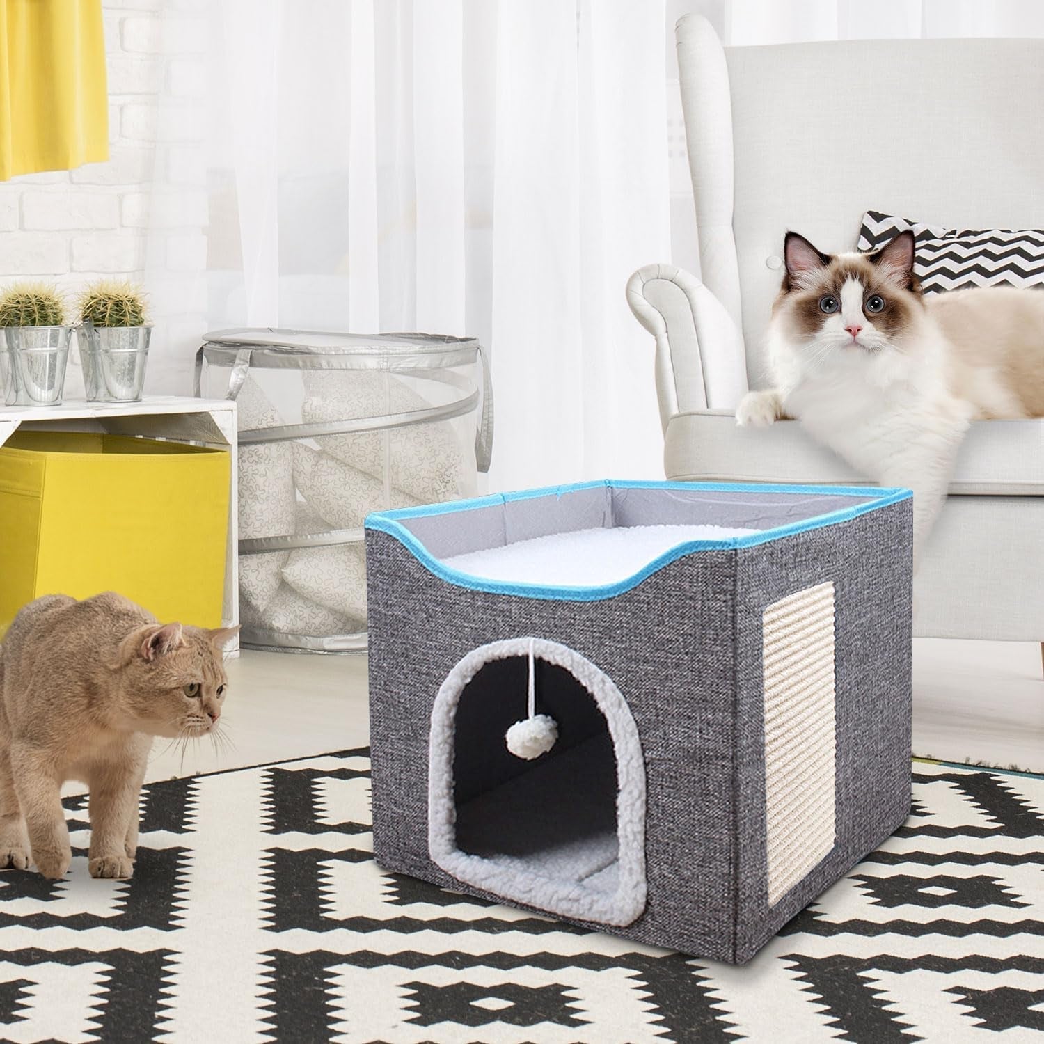 Tæpper og møbler, kæledyr, huler og huse, katte, senge til katte, katte - senge, madrasser