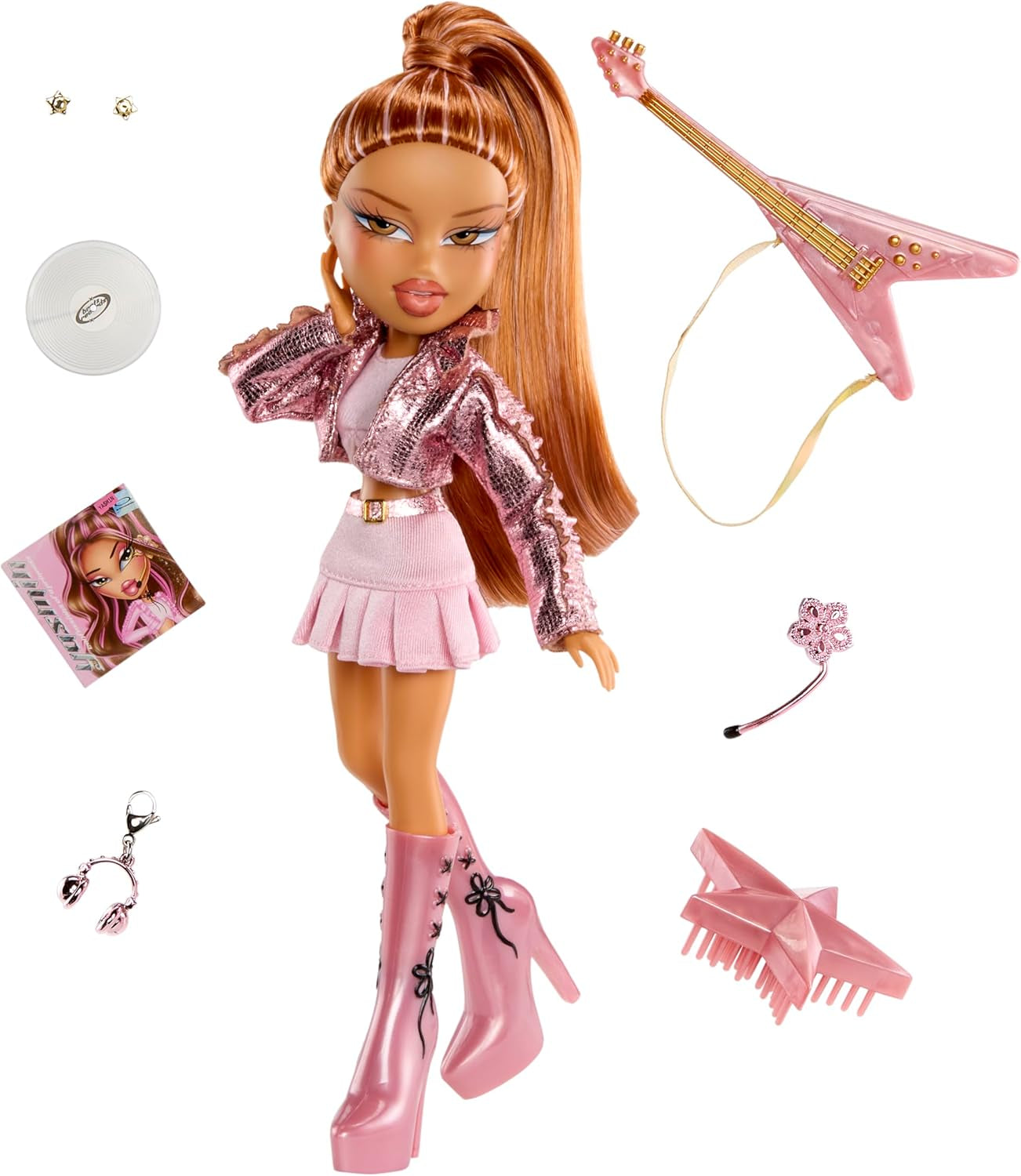 BRATZ Pop Starz Yasmin – Modedukke med samler charme, outfit og musikalsk tilbehør