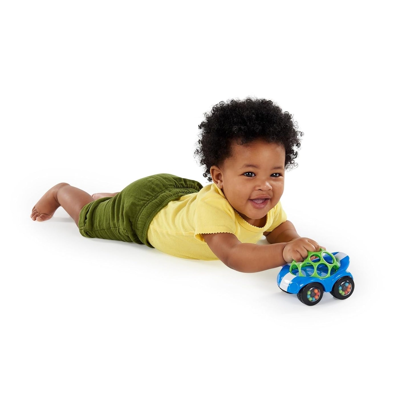 Bright Starts, Oball, Rattle Legetøjsbil, Grøn-Blå Babylegetøj Naty Shop