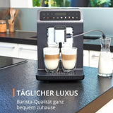 KRUPS Evidence One automatisk espressomaskine med mælkeslange, one-touch cappuccino, 12 specialdrikke, 2-kopps funktion, farvedisplay, espressomaskine, TÜV certifikat, sort, EA895N10