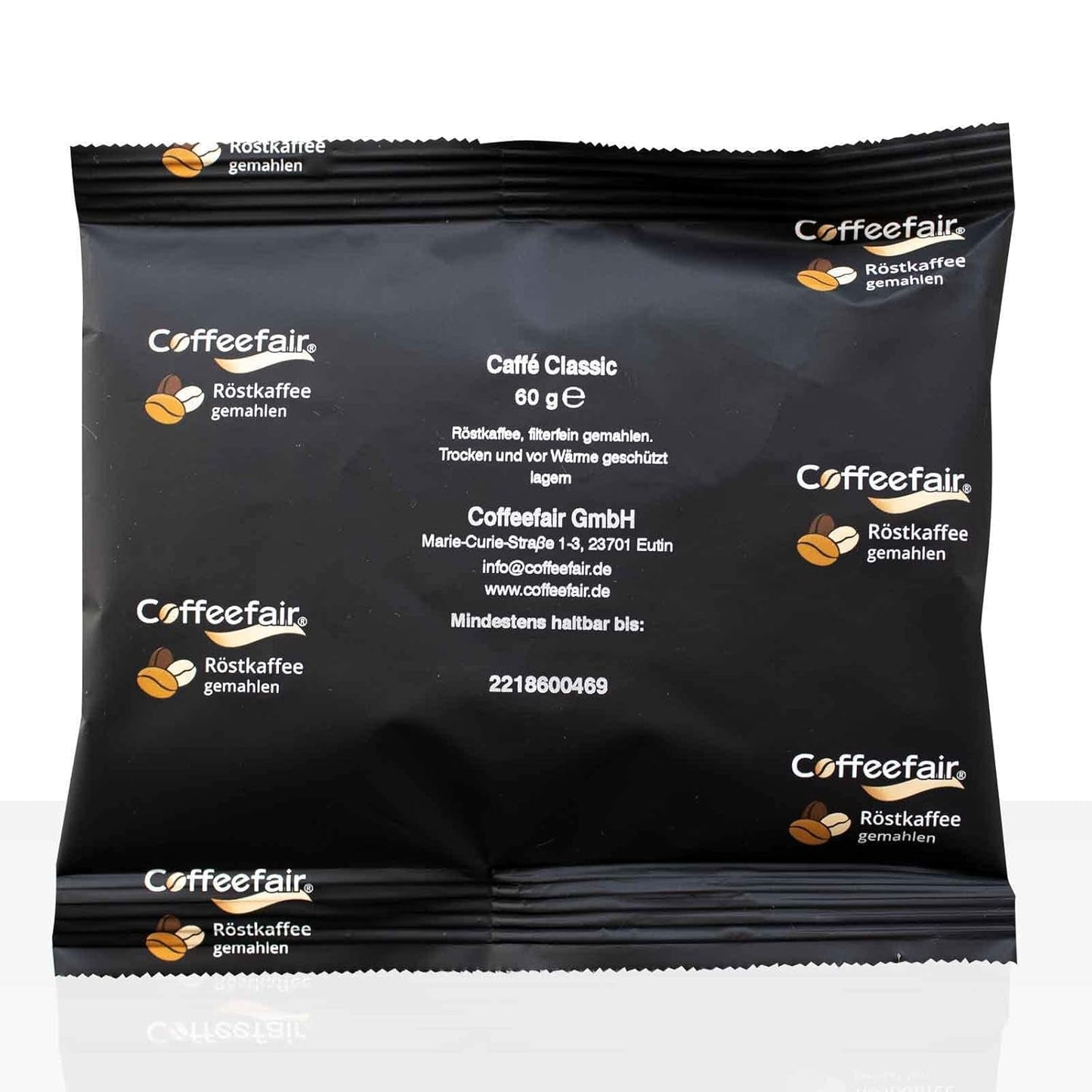 Filtreret kaffe Coffeefair Caffe Classic 80 x 60 g malet kaffe, gastrokvalitet, let ristet, afbalanceret og fyldig, til filtreret kaffeespresso